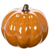 Artikel Keramik Kürbis mit LED, 10 cm, Orange, Halloween-Dekoration