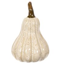Artikel Deko Kürbis Keramik Creme Beige 12cm Innenbereich