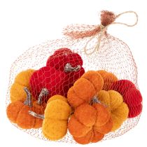 Artikel Deko Mini-Kürbisse aus Samt, 5 cm, 3 Farben, 12 Stück