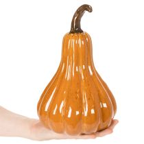 Artikel Kürbis Keramik 26cm Orange für Innenbereich