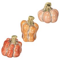 Artikel Kleine Keramik-Dekokürbisse 5cm 3er Set Orange Handbemalt