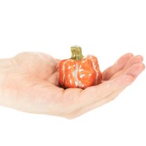 Artikel Kleine Keramik-Dekokürbisse 5cm 3er Set Orange Handbemalt