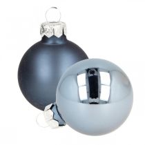 Artikel Weihnachtskugeln Glas Blau Glaskugel Matt/Glänzend Ø4cm 60St