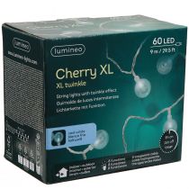 Artikel Kugel Lichterkette Cherry Kaltweiß Außen 60 LED 900cm Weihnachtsbeleuchtung