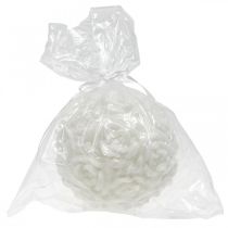 Artikel Kugelkerze Rosen Motiv Tischdeko Hochzeit Geburtstag 10,5cm Weiß