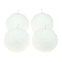 Artikel Kugelkerzen Weiß Schneeball Kerzen Kugelkerzen Ø10cm 4 St