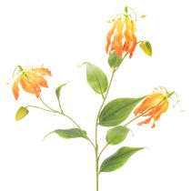 Artikel Kunstblume Gloriosa orange mit 3 Blüten pro Stiel 80 cm 3er Set