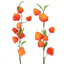 Artikel Kunstblume Orange Lampionblume Physalis Deko Seidenblumen 93cm 2 St