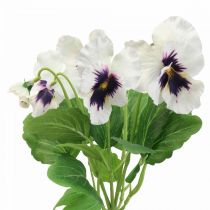Kunstblumen, Seidenblumen, Stiefmütterchen Lila Weiß 29cm