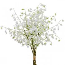 Kunstblumen, künstliche Maiglöckchen Deko Weiß 38cm 5St