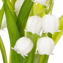 Artikel Kunstblumen Maiglöckchenstrauß 20 cm in weißer Keramikvase – Elegante Wohnraumdeko