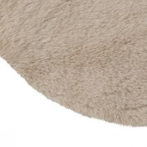 Artikel Kunstfell Deko Fell rund Tischläufer Fellteppich Beige Ø38cm - Gemütliche Wohnakzente
