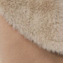 Artikel Kunstfell Deko Fell rund Tischläufer Fellteppich Beige Ø38cm - Gemütliche Wohnakzente