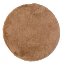 Artikel Kunstfell Deko Fell rund Tischläufer Fellteppich Braun Ø38cm - Öko Zertifiziert