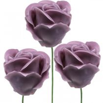 Artikel Kunstrosen Flieder Wachsrosen Deko Rosen Wachs Ø6cm 18 St
