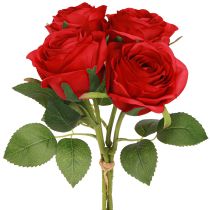 Artikel Kunstrosen Rote Rosen Dekoblumen Ø6cm H50cm 4er-Set für Hochzeit Tischdeko