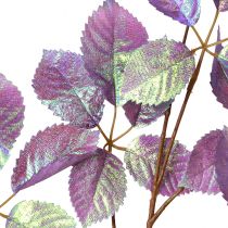 Artikel Kunstzweig Blätter Deko Violett Metallic L103cm