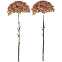 Artikel Kunstzweig Herbstdeko Blütenzweig Braun Rot 45cm für Floristen – 2St