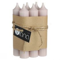 Artikel Kurze Stabkerzen, Hellrosa, 21×110mm, Set von 6, Vielseitig und Dekorativ