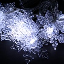 Artikel LED-Girlande Schneeflocken Außen Innen 24 LEDs 460cm Weihnachtsbeleuchtung Kaltweiß