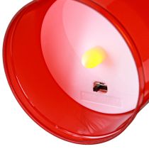 Artikel LED Grablicht Rot mit Timer, Batteriebetrieben Wetterfest Ø7,5cm H12,5cm