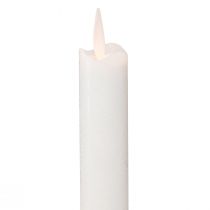 Artikel LED Kerze Wachs Weiß Stabkerzen Set 24cm - Flackernde Flamme, Timer
