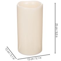 Artikel LED Kerze Kunststoff 25 cm Warmweiß Timer Outdoor