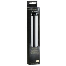 Artikel LED Stabkerzen aus Echtwachs 24,5 cm Warmweiß Batteriebetrieb mit Timer 2er-Set