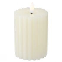Artikel LED Kerzen Timer Creme Rillenkerzen Set 7,5/10cm
