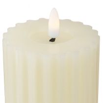 Artikel LED Kerzen Timer Creme Rillenkerzen Set 7,5/10cm