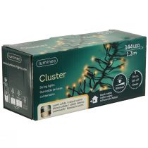 Artikel LED Lichterkette Cluster Außen 144 LED warmweiß, wetterfest, energiesparend, Timer