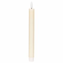Artikel LED-Spitzkerzen aus Echtwachs, 24 cm, Cremeweiß, warmweißes Licht, 6h-Timer, 2 Stück