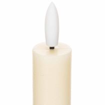 Artikel LED-Spitzkerzen aus Echtwachs, 24 cm, Cremeweiß, warmweißes Licht, 6h-Timer, 2 Stück