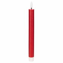 Artikel LED-Spitzkerzen aus Echtwachs, 24 cm, rot, warmweiß, 2 Stück