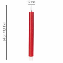 Artikel LED-Spitzkerzen aus Echtwachs, 24 cm, rot, warmweiß, 2 Stück