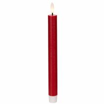 Artikel LED-Spitzkerzen aus Echtwachs, 24 cm, rot, warmweiß, 2 Stück