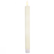 Artikel LED Stabkerzen Timer Rillenkerzen Creme 24,5cm 4er-Set Dekolicht