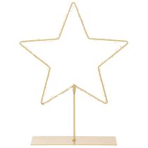 Artikel LED-Stern Tischdekoration Metall Gold 33 cm Batteriebetrieben Innenbereich