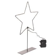 Artikel LED Stern Schwarz mit Standfuß 46 cm Batteriebetrieben für Innenbereich