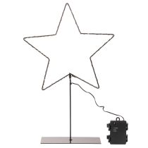 Artikel LED Stern Schwarz mit Standfuß 46 cm Batteriebetrieben für Innenbereich
