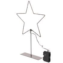 Artikel LED Stern Schwarz mit Standfuß 46 cm Batteriebetrieben für Innenbereich