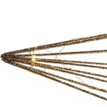 Artikel LED-Deko-Stern aus Draht, 51 cm, goldfarben, batteriebetrieben, für Innenbereich