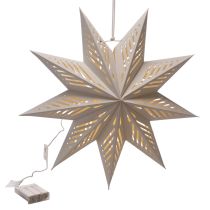 Artikel LED Weihnachtsstern aus Papier, Ø 38 cm, warmweiß, Indoor