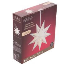 Artikel LED Weihnachtsstern aus Papier, Ø 38 cm, warmweiß, Indoor