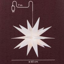 Artikel LED Stern Weihnachtsstern Kunststoff Warmweiß 60 cm Timer Outdoor