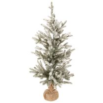 Artikel Künstlicher Tannenbaum beschneit mit 40 LED Lichtern und Jutesack, 85 cm