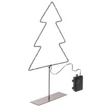 Artikel LED Weihnachtsbaum aus Metall, batteriebetrieben, 47 cm, schwarz, Innenbereich