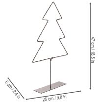 Artikel LED Weihnachtsbaum aus Metall, batteriebetrieben, 47 cm, schwarz, Innenbereich