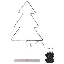 Artikel LED Weihnachtsbaum aus Metall, batteriebetrieben, 47 cm, schwarz, Innenbereich