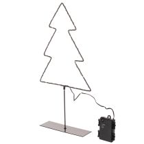 Artikel LED Weihnachtsbaum aus Metall, batteriebetrieben, 47 cm, schwarz, Innenbereich